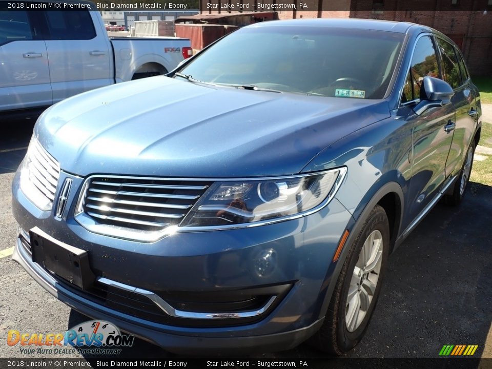 2018 Lincoln MKX Premiere Blue Diamond Metallic / Ebony Photo #1