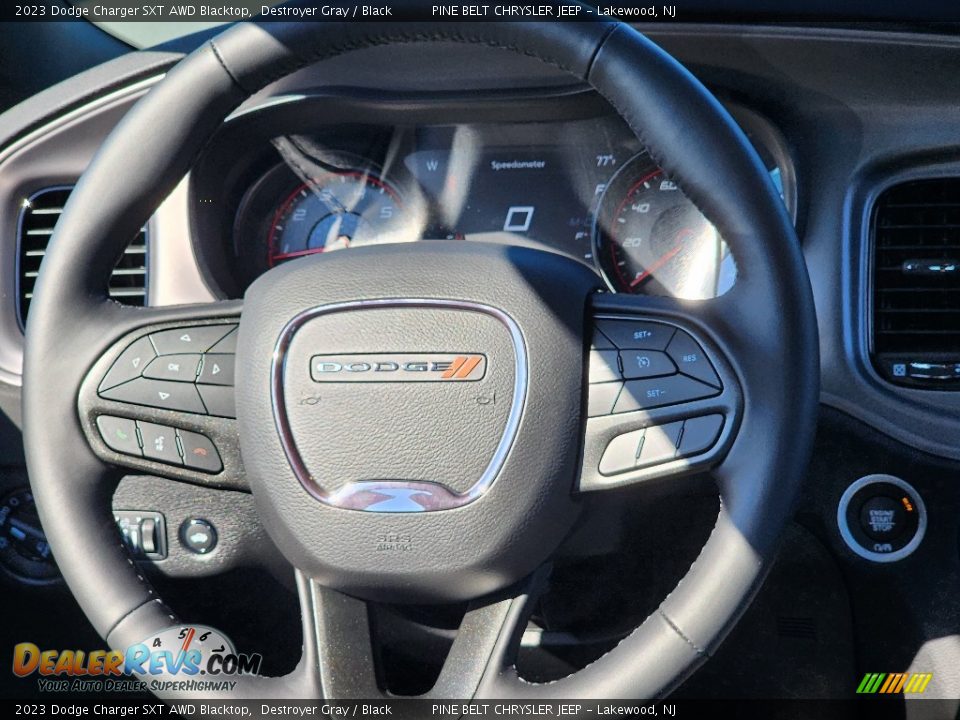 2023 Dodge Charger SXT AWD Blacktop Destroyer Gray / Black Photo #14