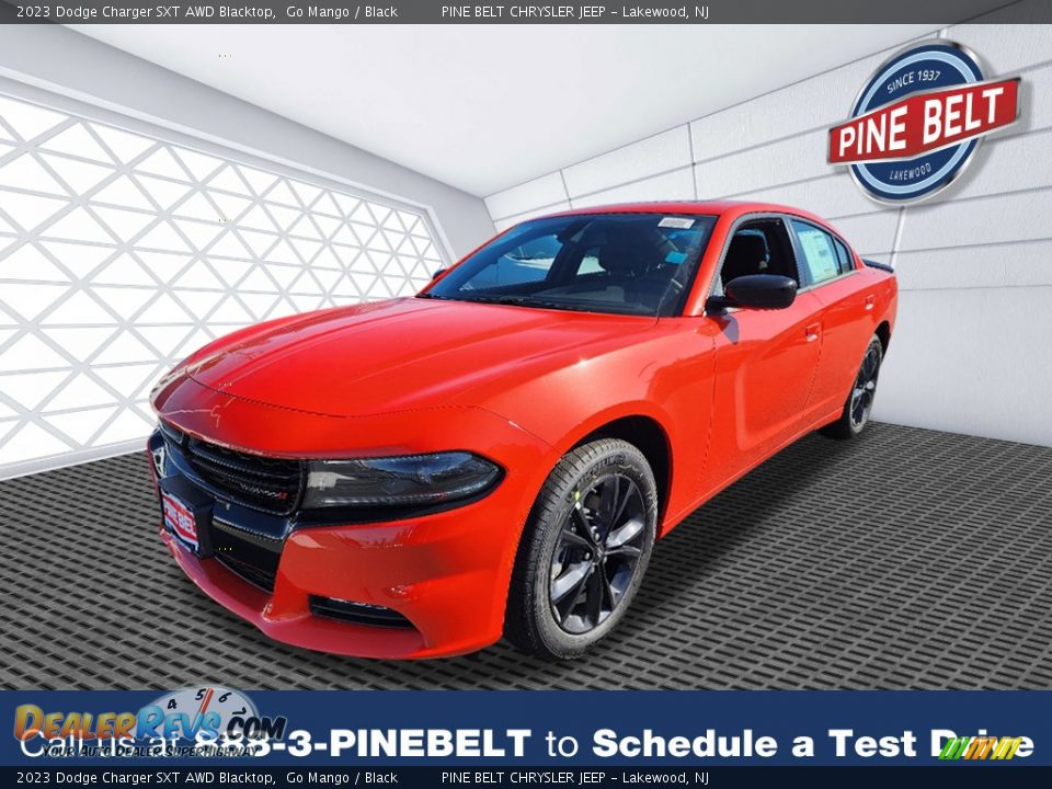 2023 Dodge Charger SXT AWD Blacktop Go Mango / Black Photo #1