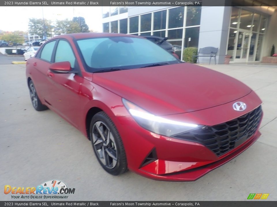 2023 Hyundai Elantra SEL Ultimate Red Metallic / Black Photo #9