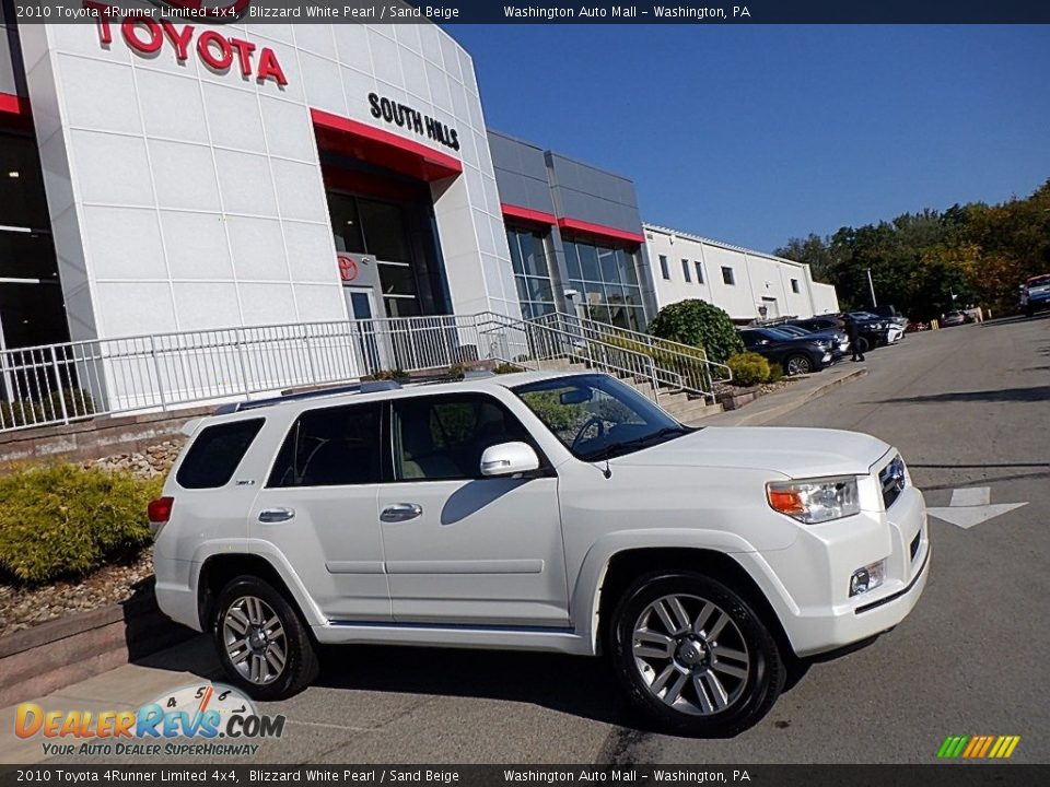 2010 Toyota 4Runner Limited 4x4 Blizzard White Pearl / Sand Beige Photo #2