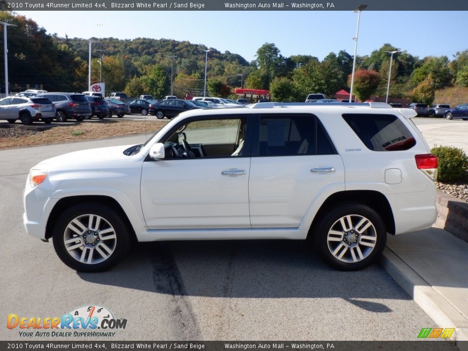 2010 Toyota 4Runner Limited 4x4 Blizzard White Pearl / Sand Beige Photo #8