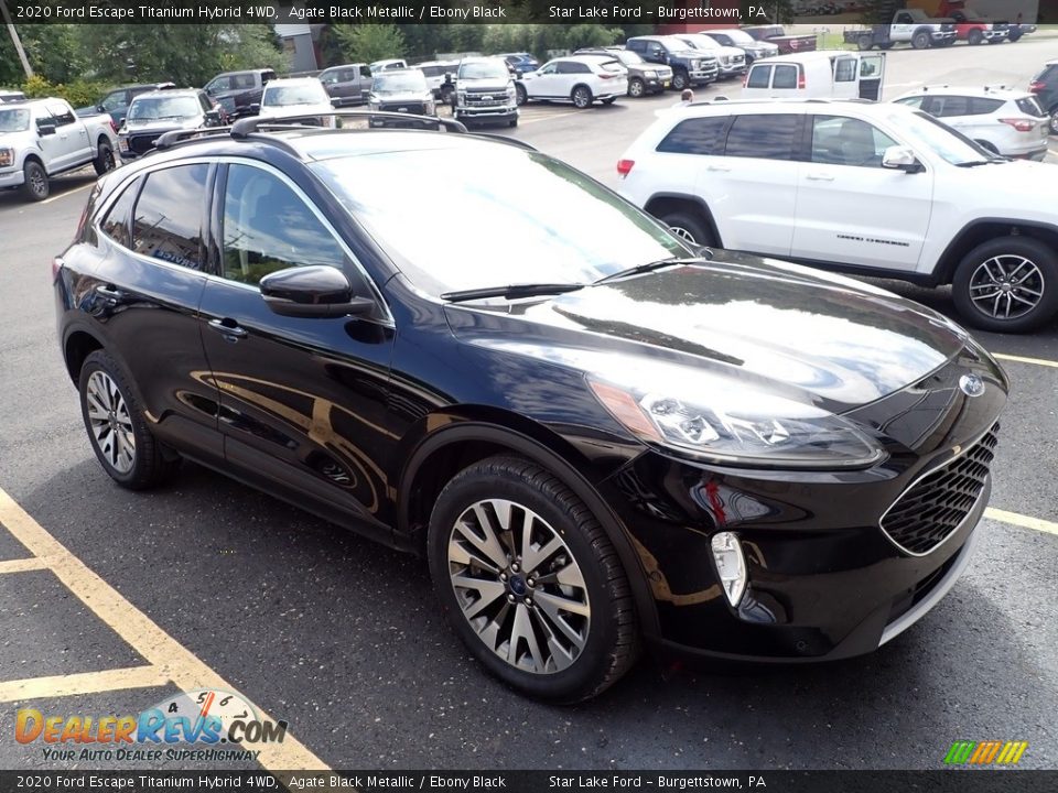 Agate Black Metallic 2020 Ford Escape Titanium Hybrid 4WD Photo #2