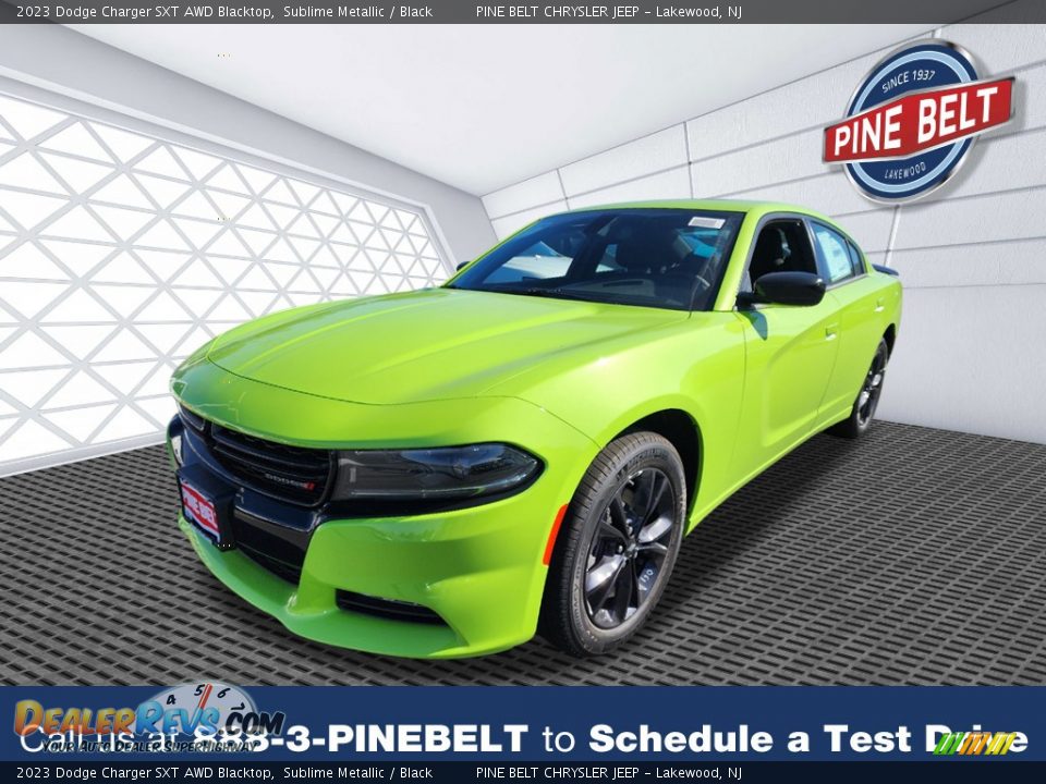 2023 Dodge Charger SXT AWD Blacktop Sublime Metallic / Black Photo #1