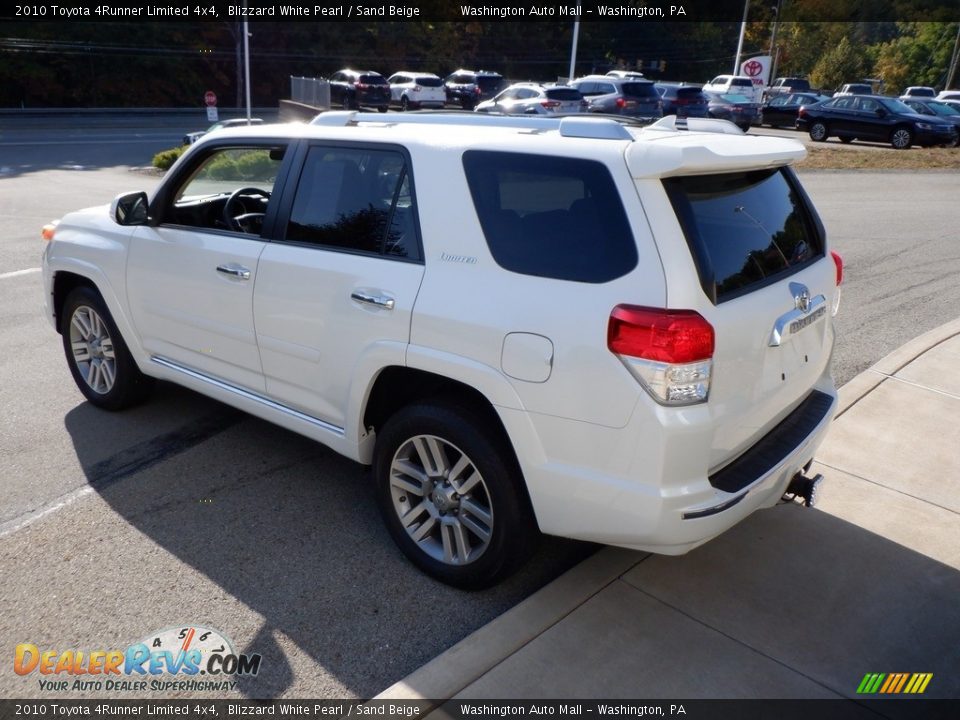 2010 Toyota 4Runner Limited 4x4 Blizzard White Pearl / Sand Beige Photo #9