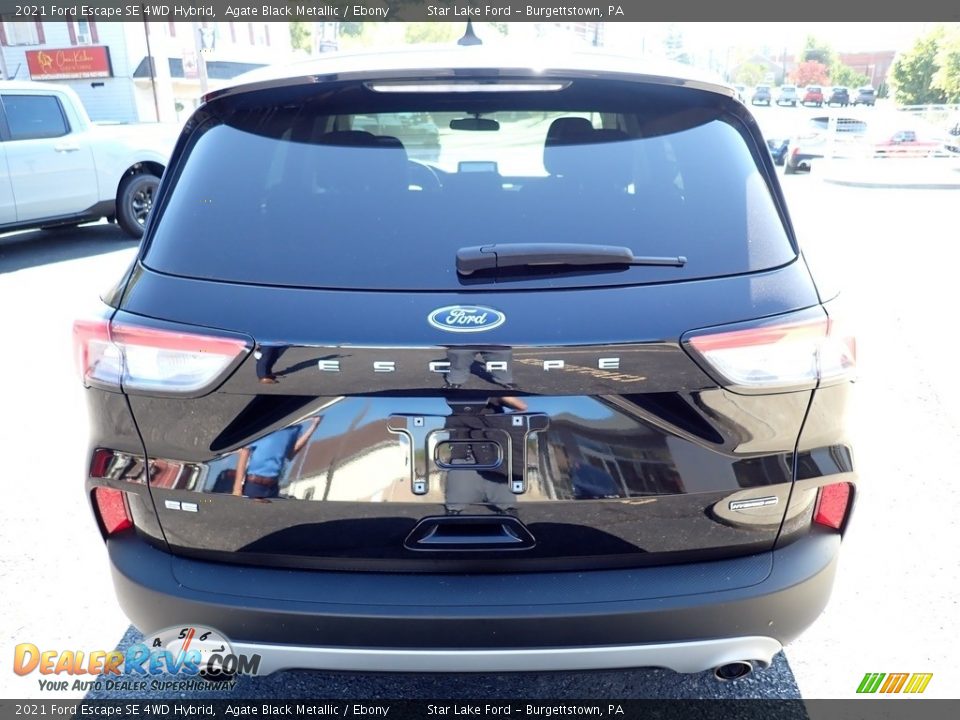 2021 Ford Escape SE 4WD Hybrid Agate Black Metallic / Ebony Photo #4