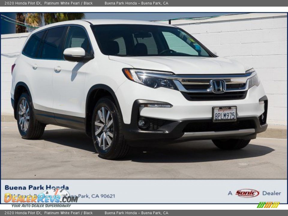 2020 Honda Pilot EX Platinum White Pearl / Black Photo #1