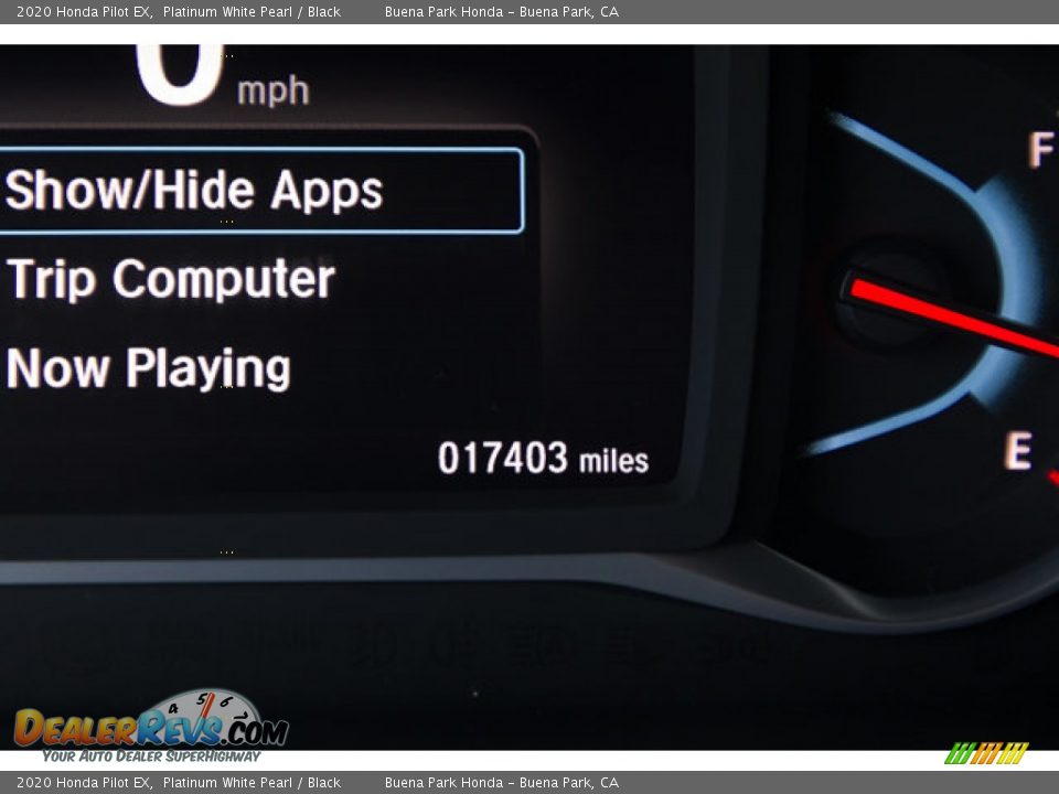 2020 Honda Pilot EX Platinum White Pearl / Black Photo #6