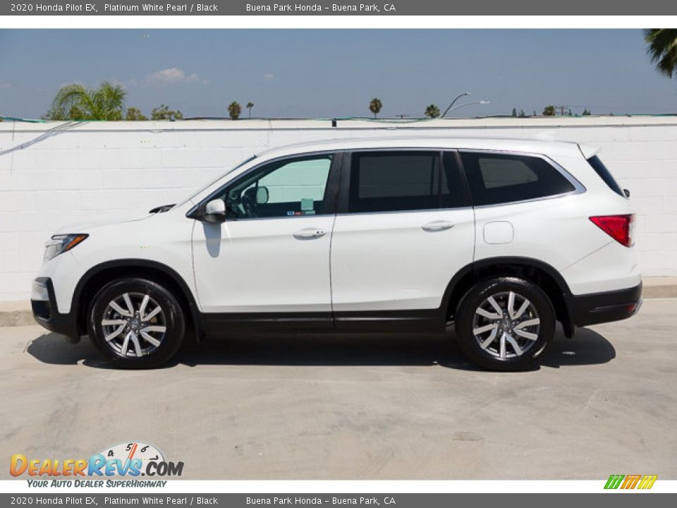 2020 Honda Pilot EX Platinum White Pearl / Black Photo #8