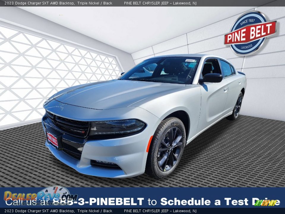 2023 Dodge Charger SXT AWD Blacktop Triple Nickel / Black Photo #1