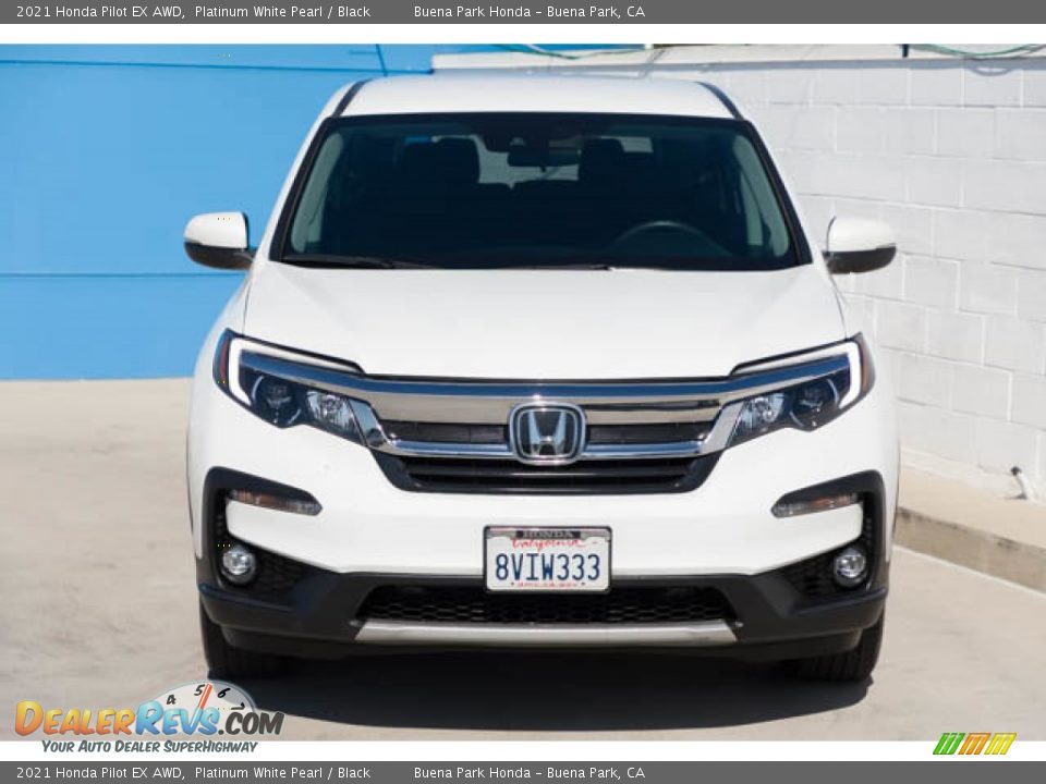 2021 Honda Pilot EX AWD Platinum White Pearl / Black Photo #7