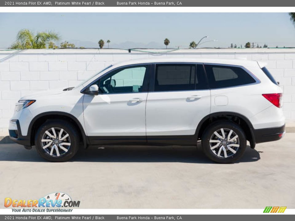 2021 Honda Pilot EX AWD Platinum White Pearl / Black Photo #8