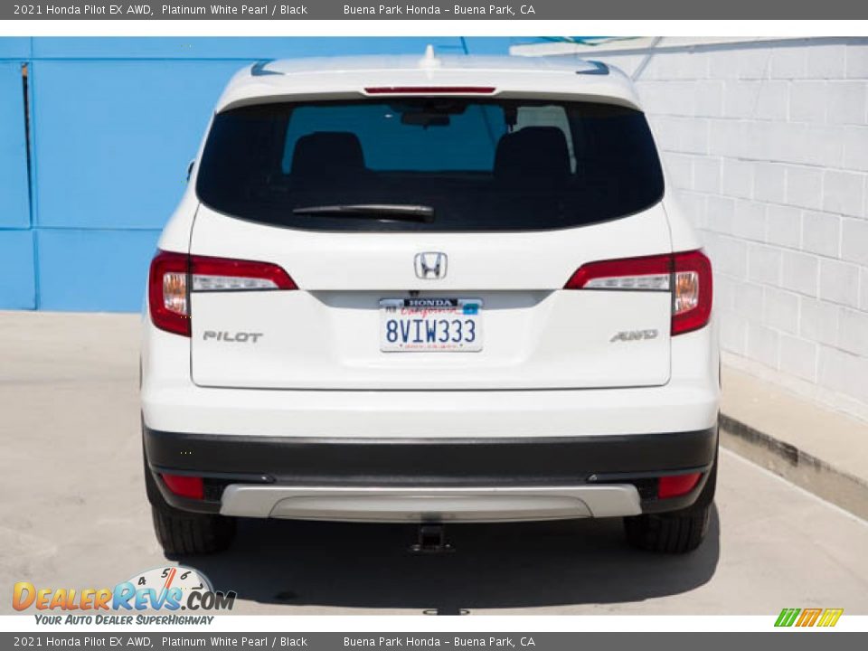 2021 Honda Pilot EX AWD Platinum White Pearl / Black Photo #9