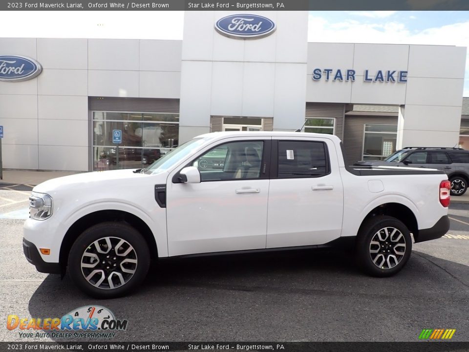 2023 Ford Maverick Lariat Oxford White / Desert Brown Photo #1