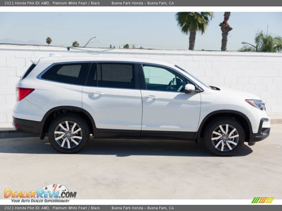 2021 Honda Pilot EX AWD Platinum White Pearl / Black Photo #13