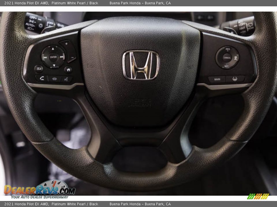 2021 Honda Pilot EX AWD Platinum White Pearl / Black Photo #14
