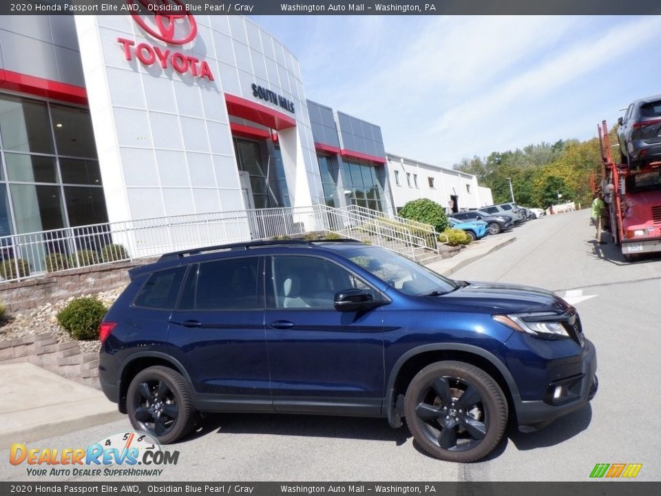 Obsidian Blue Pearl 2020 Honda Passport Elite AWD Photo #2