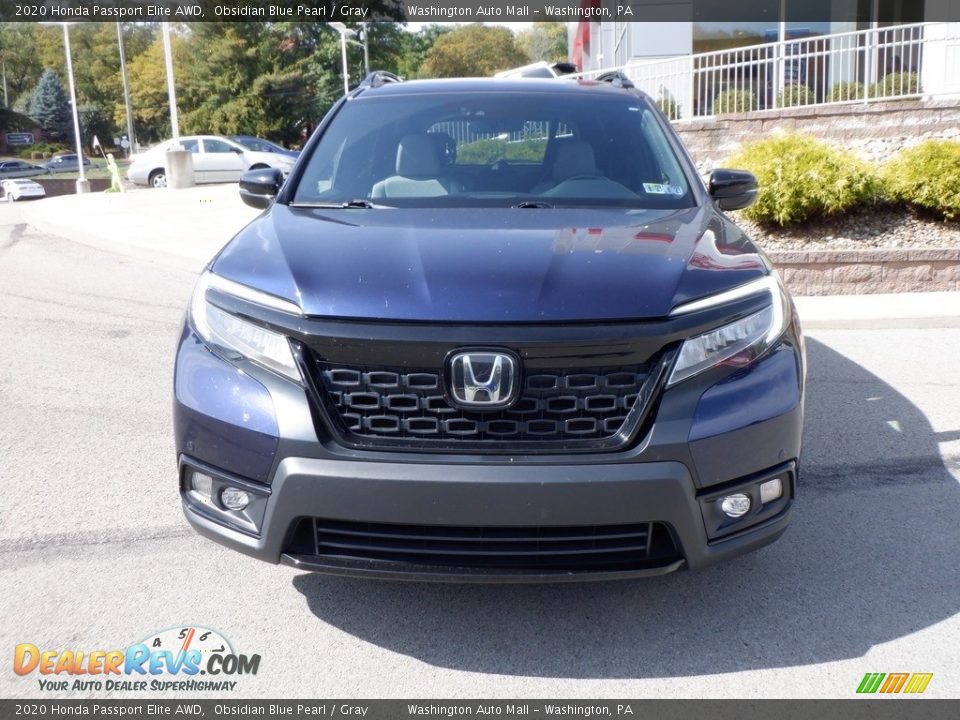 2020 Honda Passport Elite AWD Obsidian Blue Pearl / Gray Photo #4