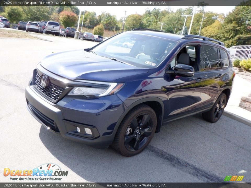 2020 Honda Passport Elite AWD Obsidian Blue Pearl / Gray Photo #5