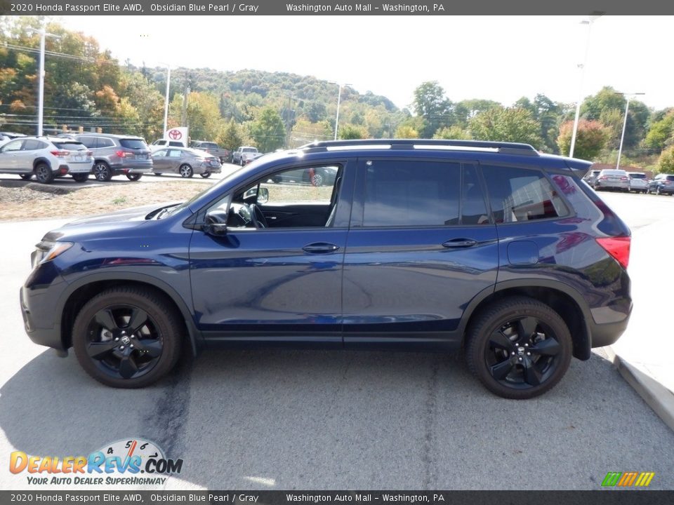 Obsidian Blue Pearl 2020 Honda Passport Elite AWD Photo #6