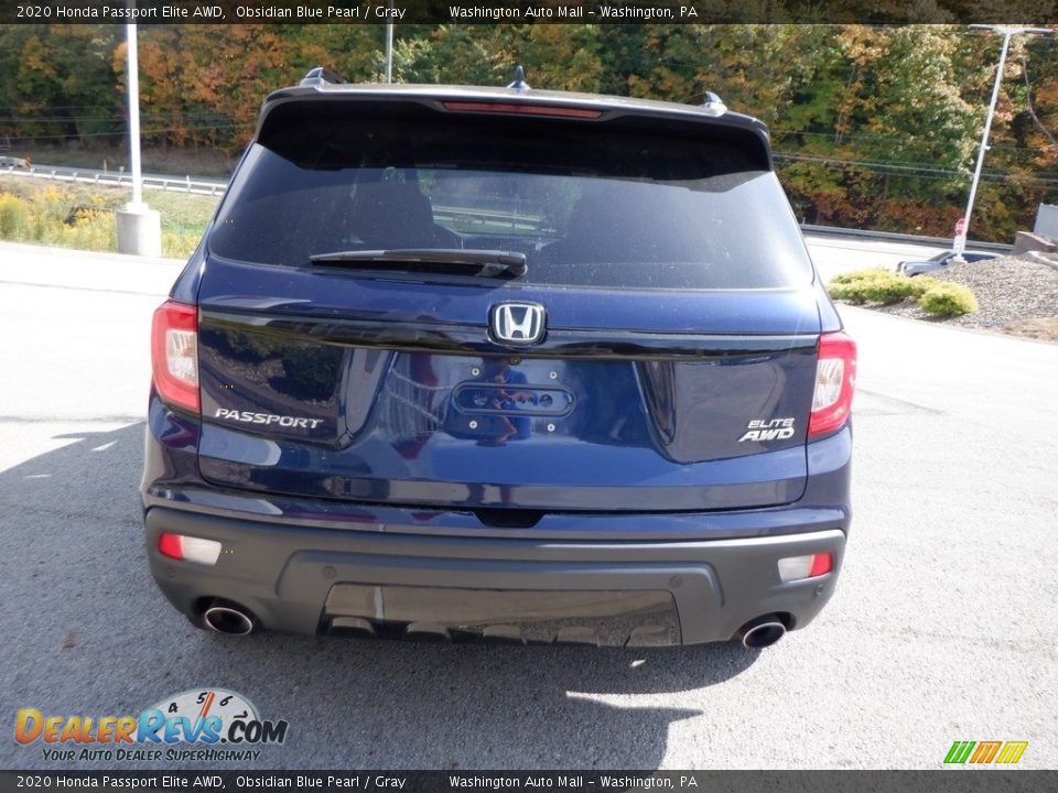 2020 Honda Passport Elite AWD Obsidian Blue Pearl / Gray Photo #8