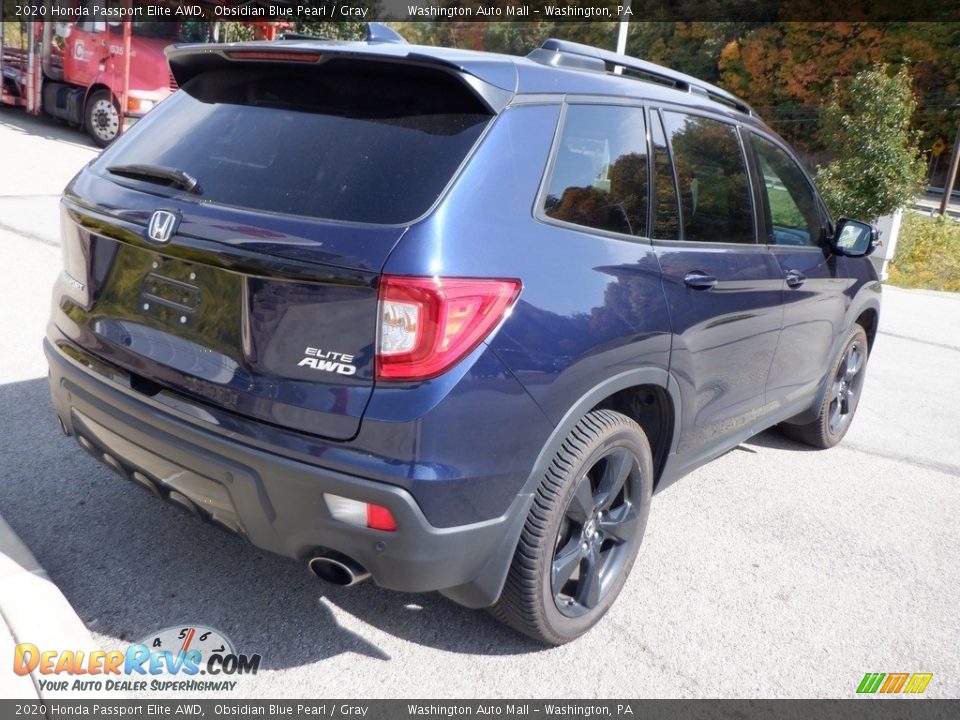 2020 Honda Passport Elite AWD Obsidian Blue Pearl / Gray Photo #10