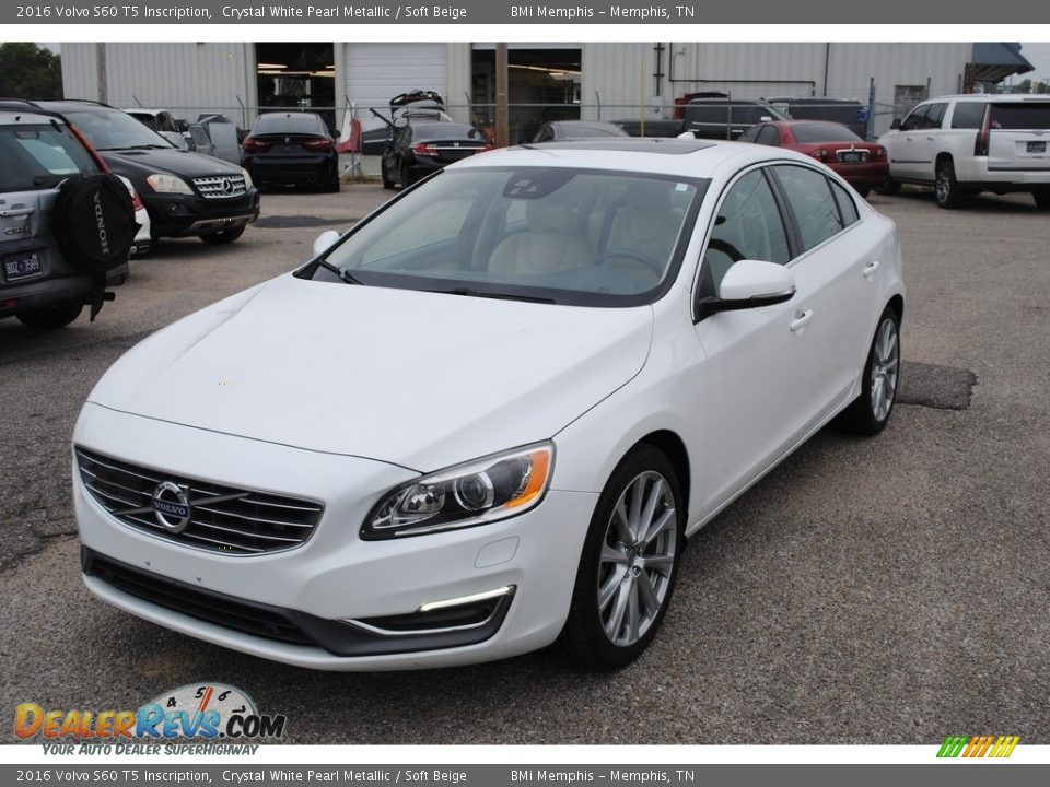 2016 Volvo S60 T5 Inscription Crystal White Pearl Metallic / Soft Beige Photo #1