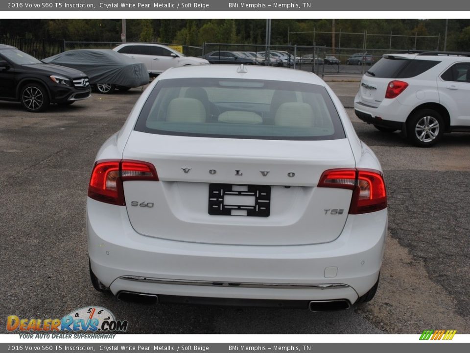 2016 Volvo S60 T5 Inscription Crystal White Pearl Metallic / Soft Beige Photo #4