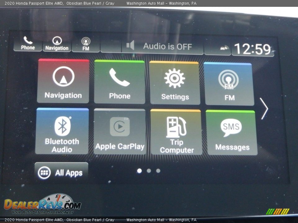 2020 Honda Passport Elite AWD Obsidian Blue Pearl / Gray Photo #24