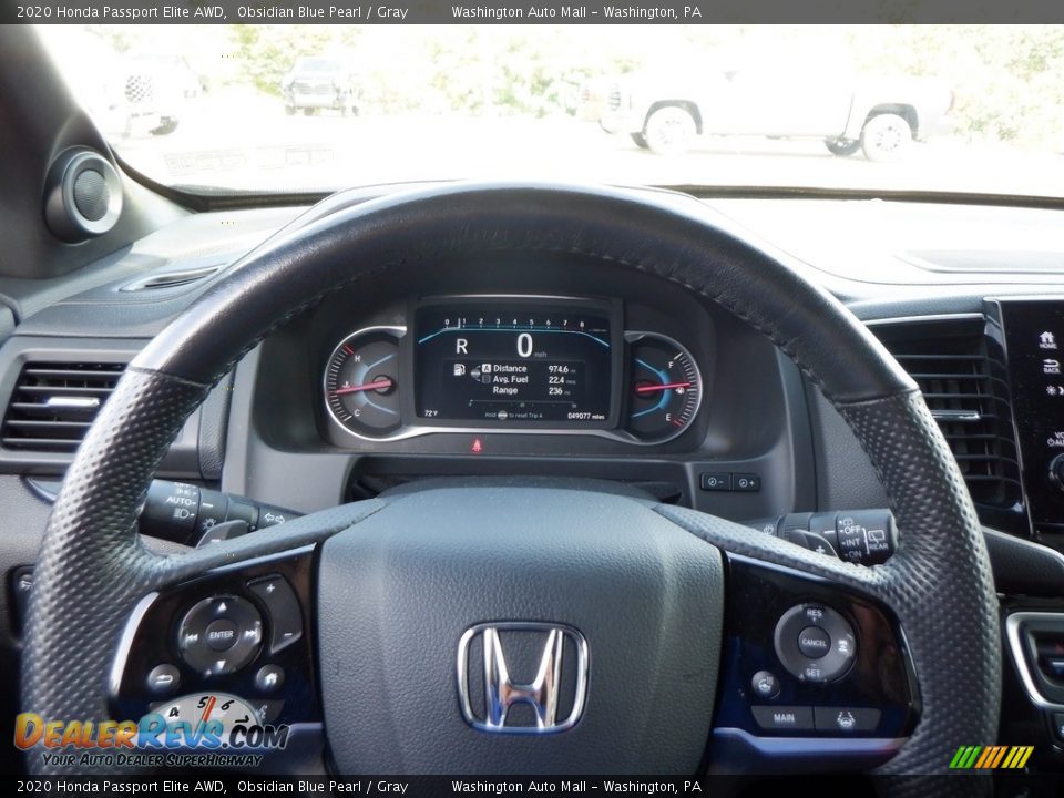 2020 Honda Passport Elite AWD Steering Wheel Photo #27