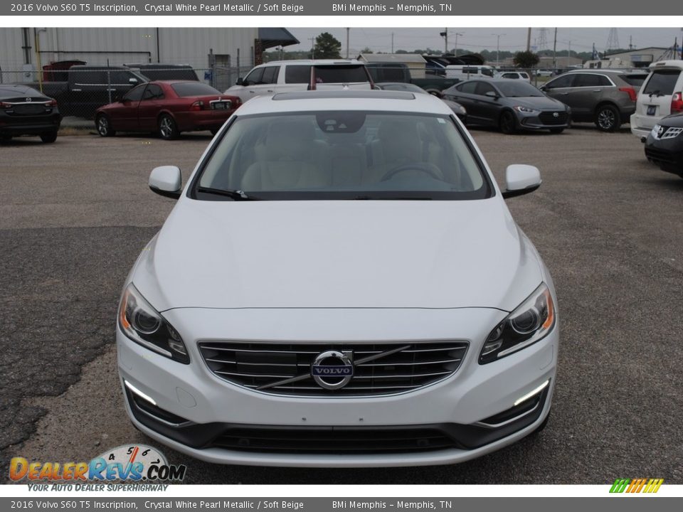 2016 Volvo S60 T5 Inscription Crystal White Pearl Metallic / Soft Beige Photo #8