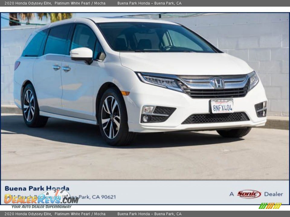 2020 Honda Odyssey Elite Platinum White Pearl / Mocha Photo #1