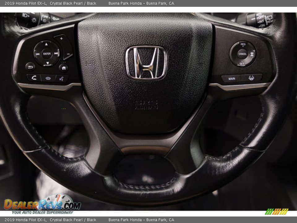 2019 Honda Pilot EX-L Crystal Black Pearl / Black Photo #13