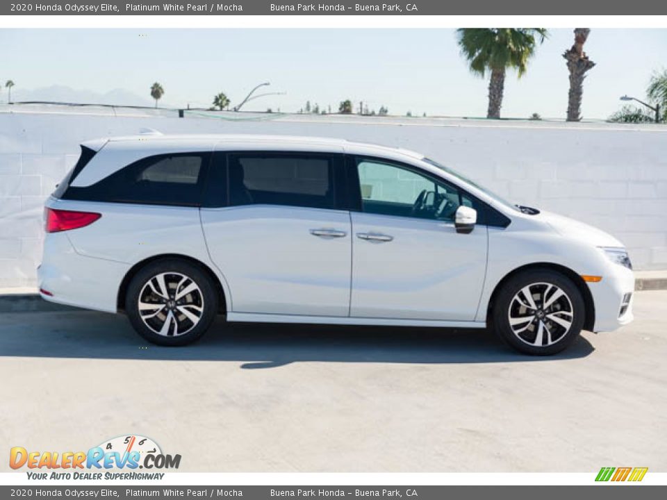 2020 Honda Odyssey Elite Platinum White Pearl / Mocha Photo #12