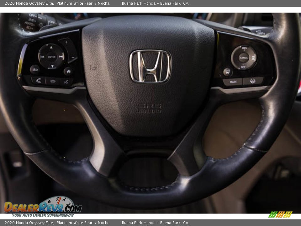 2020 Honda Odyssey Elite Platinum White Pearl / Mocha Photo #13