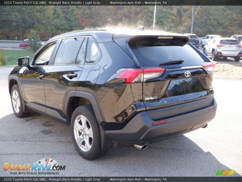 2020 Toyota RAV4 XLE AWD Midnight Black Metallic / Light Gray Photo #7