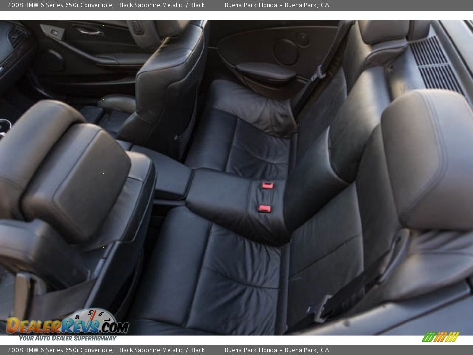 Rear Seat of 2008 BMW 6 Series 650i Convertible Photo #4