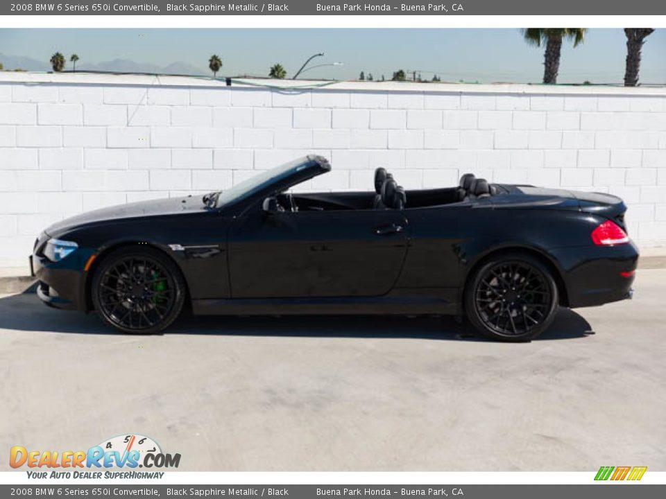 Black Sapphire Metallic 2008 BMW 6 Series 650i Convertible Photo #9