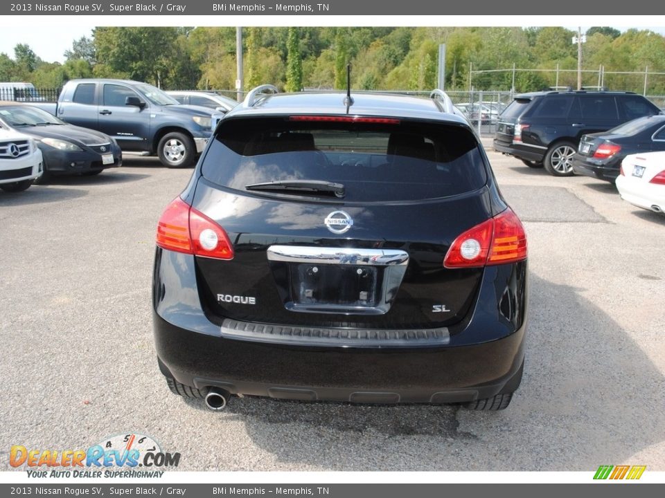 2013 Nissan Rogue SV Super Black / Gray Photo #4