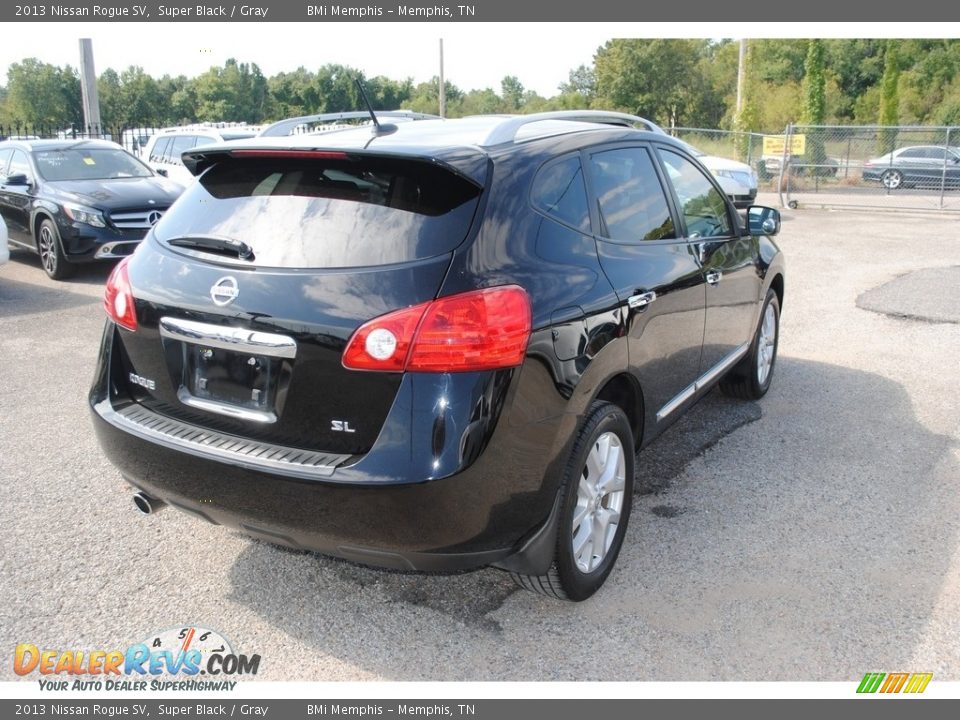 2013 Nissan Rogue SV Super Black / Gray Photo #5