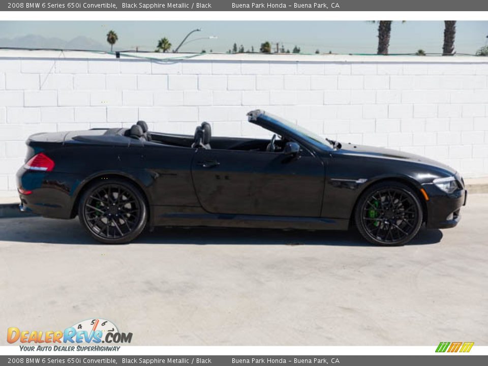 Black Sapphire Metallic 2008 BMW 6 Series 650i Convertible Photo #16