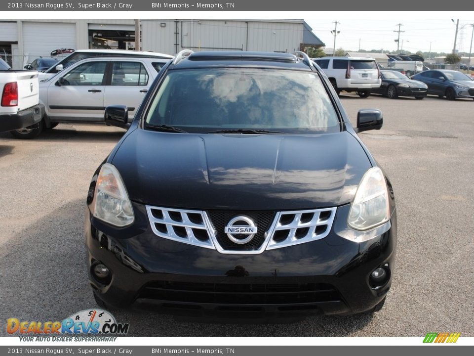 2013 Nissan Rogue SV Super Black / Gray Photo #8