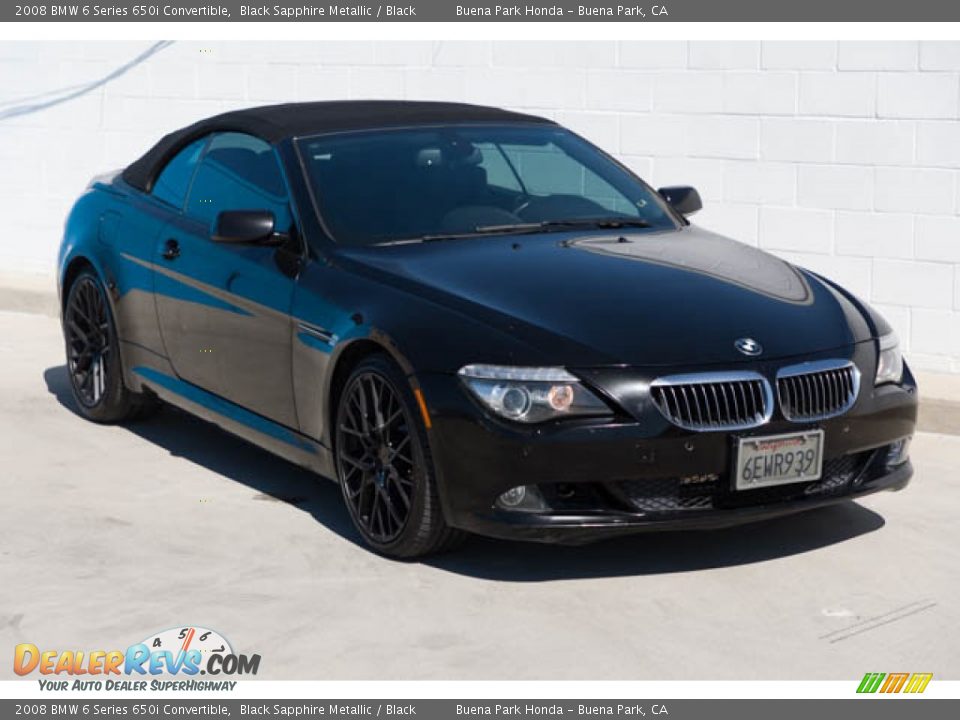 Black Sapphire Metallic 2008 BMW 6 Series 650i Convertible Photo #18