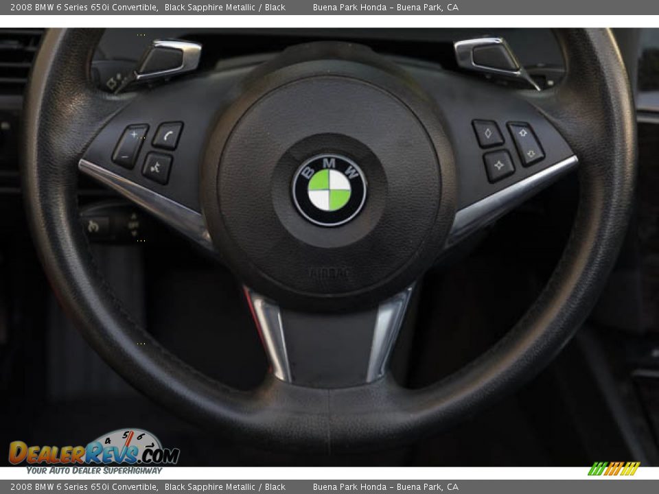2008 BMW 6 Series 650i Convertible Steering Wheel Photo #19