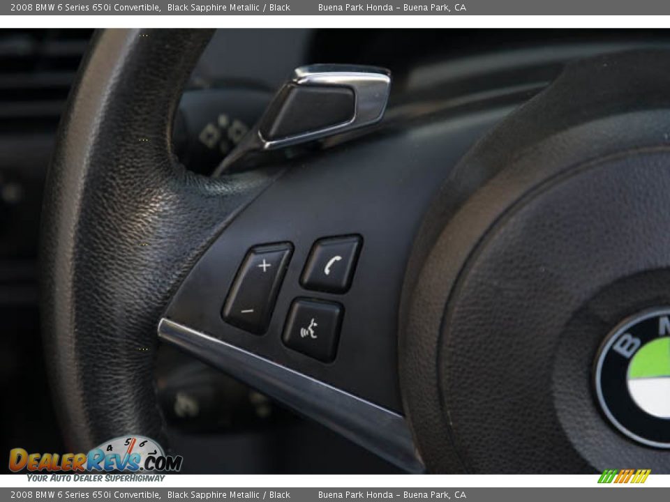 2008 BMW 6 Series 650i Convertible Steering Wheel Photo #20