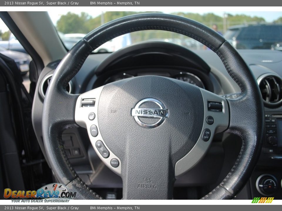 2013 Nissan Rogue SV Super Black / Gray Photo #12