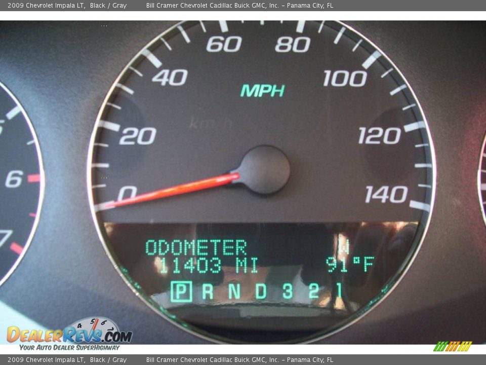 2009 Chevrolet Impala LT Black / Gray Photo #2