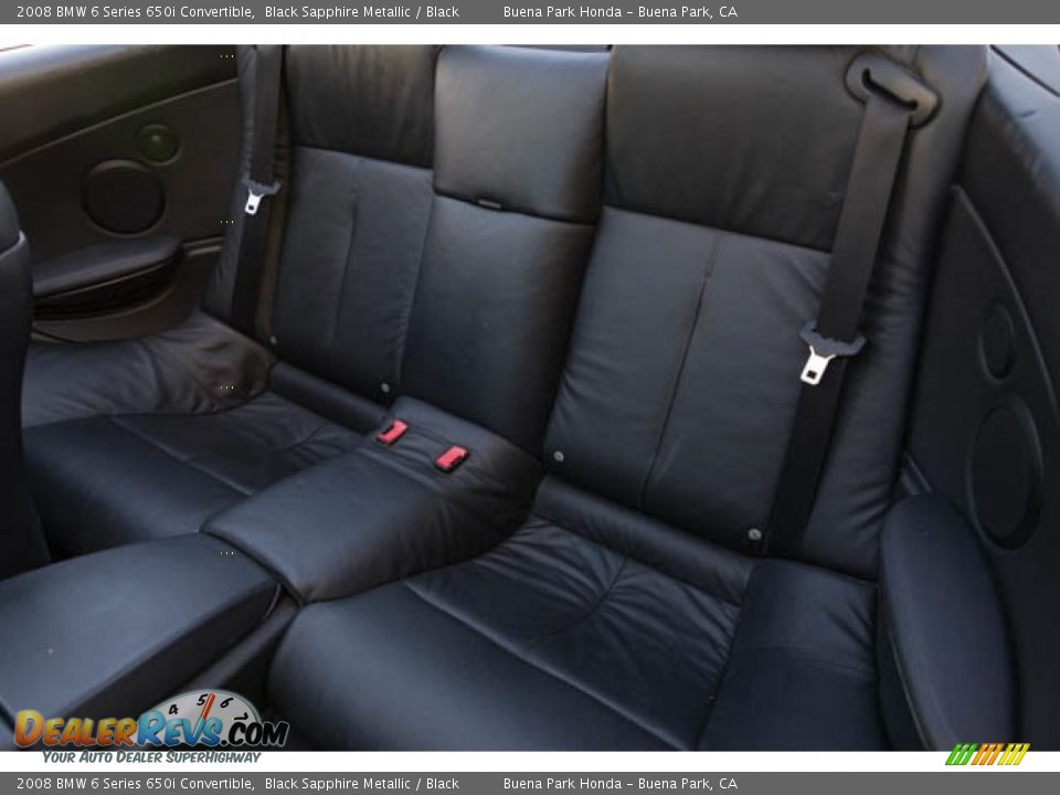 Rear Seat of 2008 BMW 6 Series 650i Convertible Photo #25