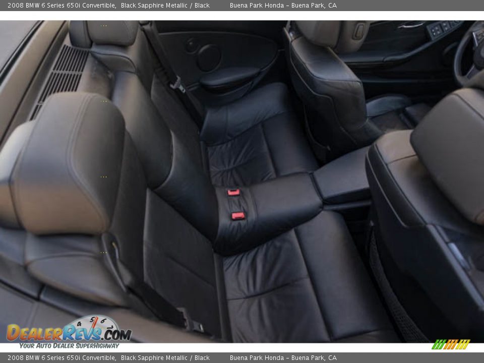 Rear Seat of 2008 BMW 6 Series 650i Convertible Photo #26