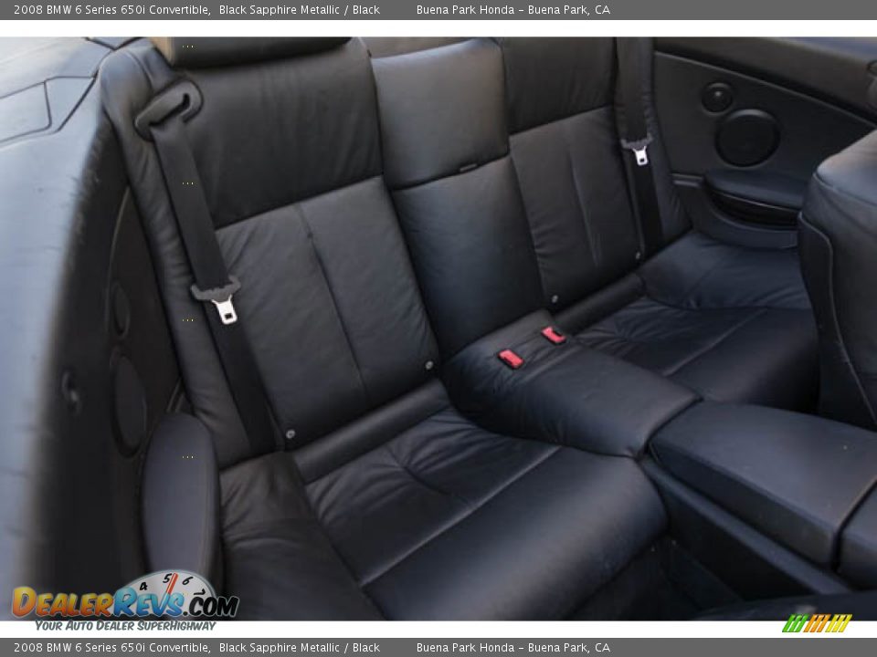 Rear Seat of 2008 BMW 6 Series 650i Convertible Photo #27